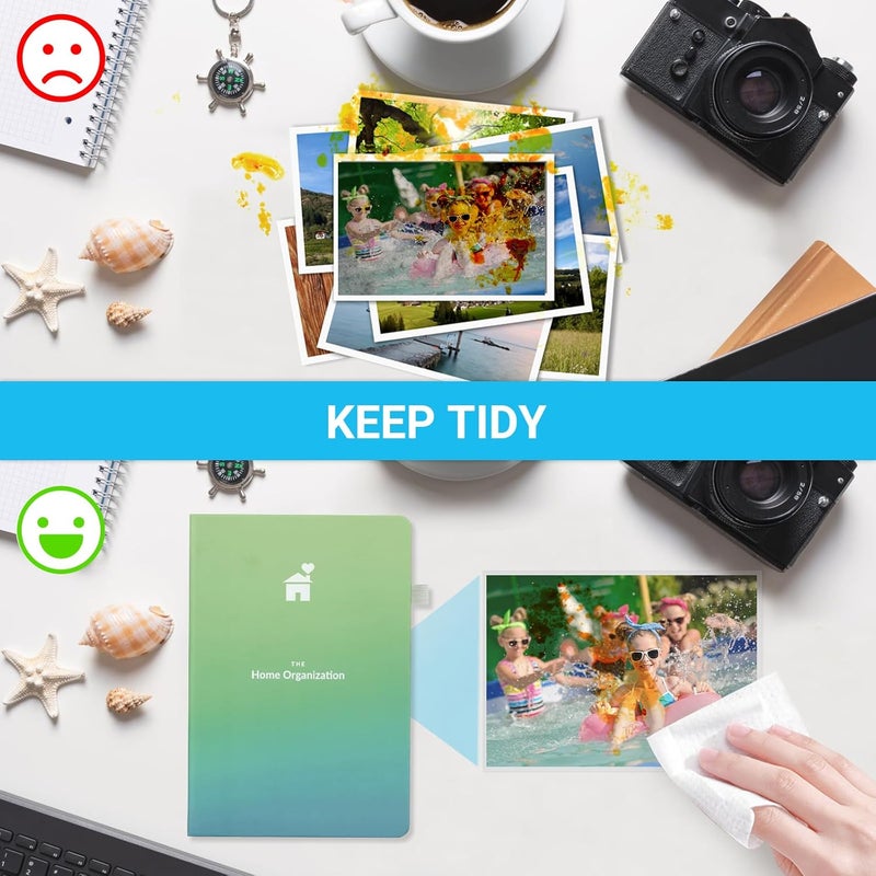 Zofly أغلفة صور 4x6 (100 عبوة) – واقيات أوراق تحميل علوي، آمنة للأرشفة ومقاومة للماء، أغلفة بلاستيكية شفافة ناعمة للصور، بطاقات بريدية، بطاقات وصفات - Image 4